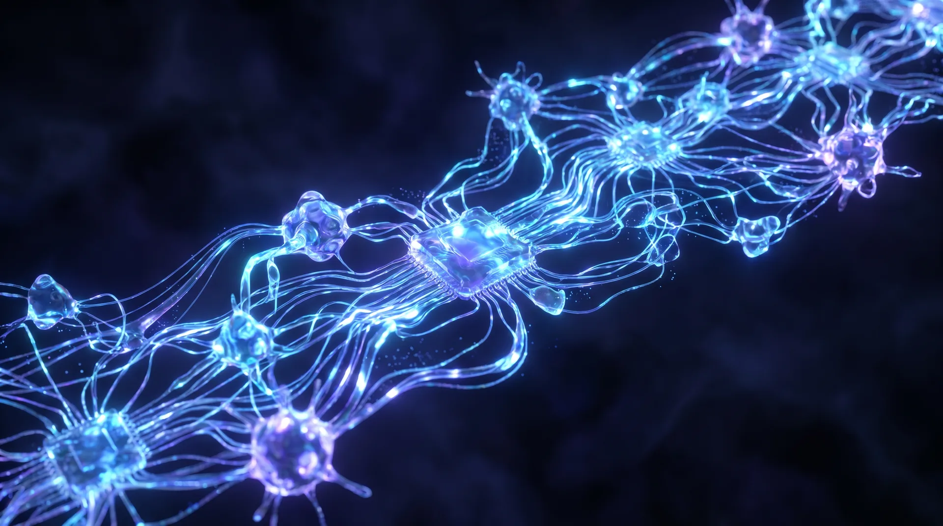 Abstract AI-driven technology visual